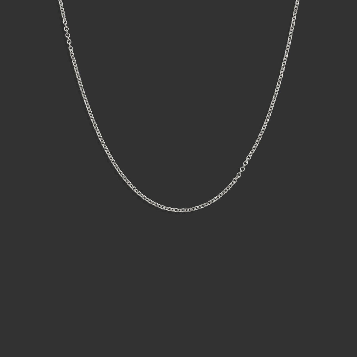 Awe Inspired Necklaces 14k White Gold / 18" Rolo Chain 050