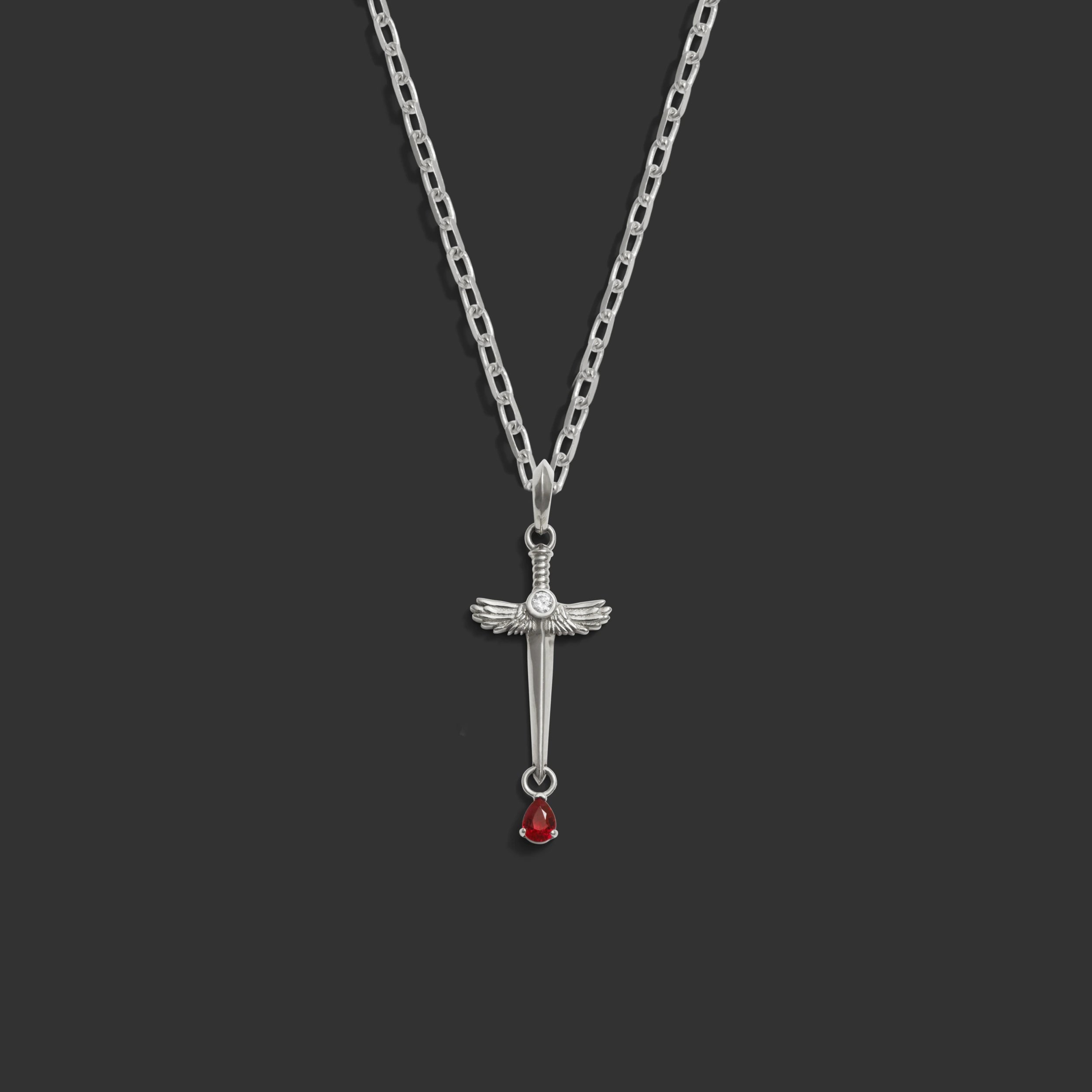 Awe Inspired  Necklaces Ruby Sword Necklace