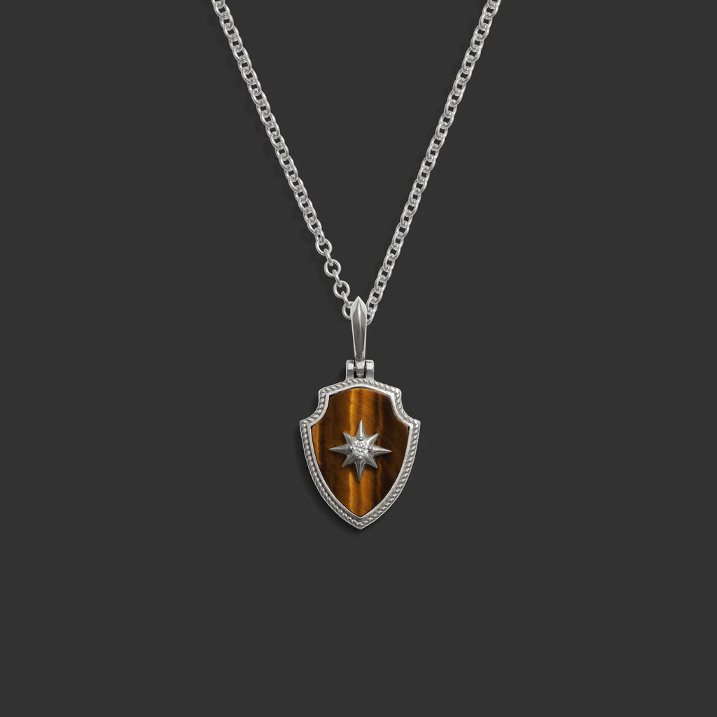 Awe Inspired  Necklaces Diamond Shield Necklace