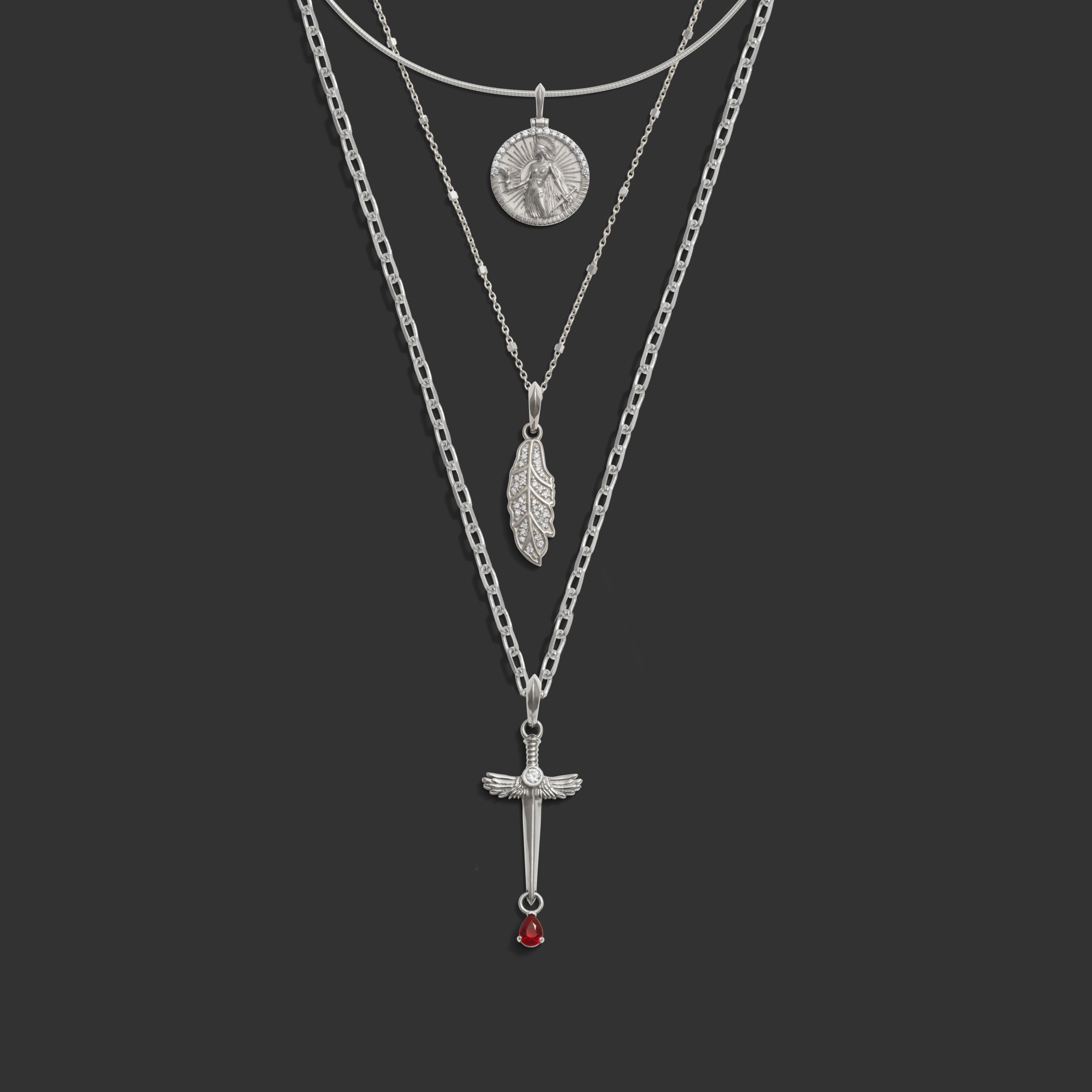 Awe Inspired  Necklaces Diamond Athena Necklace Set