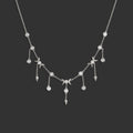 Awe Inspired Necklaces 14k White Gold Diamond Celestial Necklace
