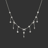 Awe Inspired Necklaces 14k White Gold Diamond Celestial Necklace