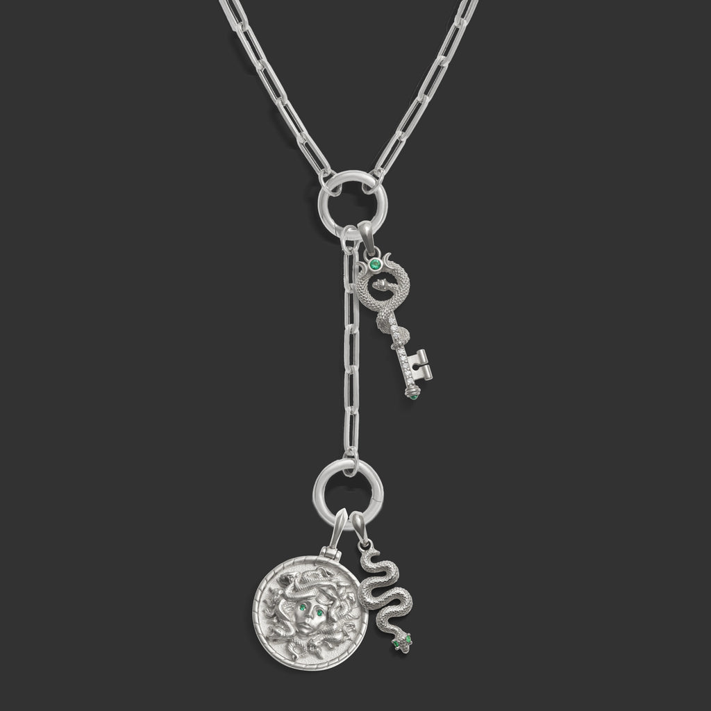Awe Inspired  Necklaces Medusa Snake Lariat Set