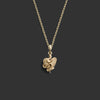 Awe Inspired Necklaces 14K Yellow Gold / 16" Diamond Serpent Heart Necklace