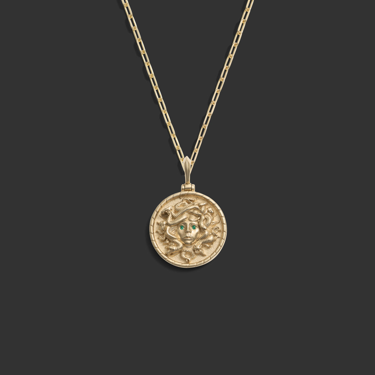 Awe Inspired Necklaces 14K Yellow Gold / 16" Medusa Necklace