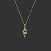 Awe Inspired Necklaces 14K Yellow Gold / 16" Sparkle Chain Emerald Snake Necklace