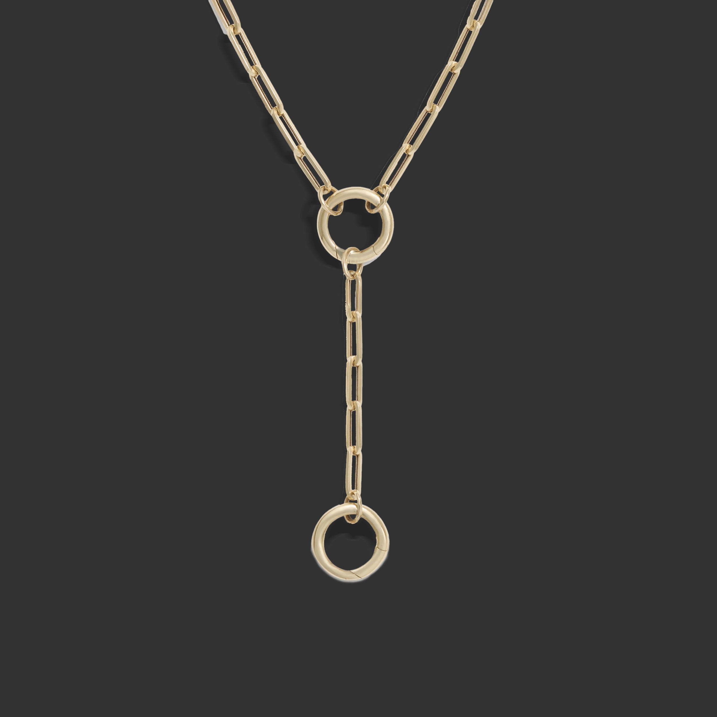 Awe Inspired Necklaces 14k Yellow Gold / 18 Lariat Collector Necklace