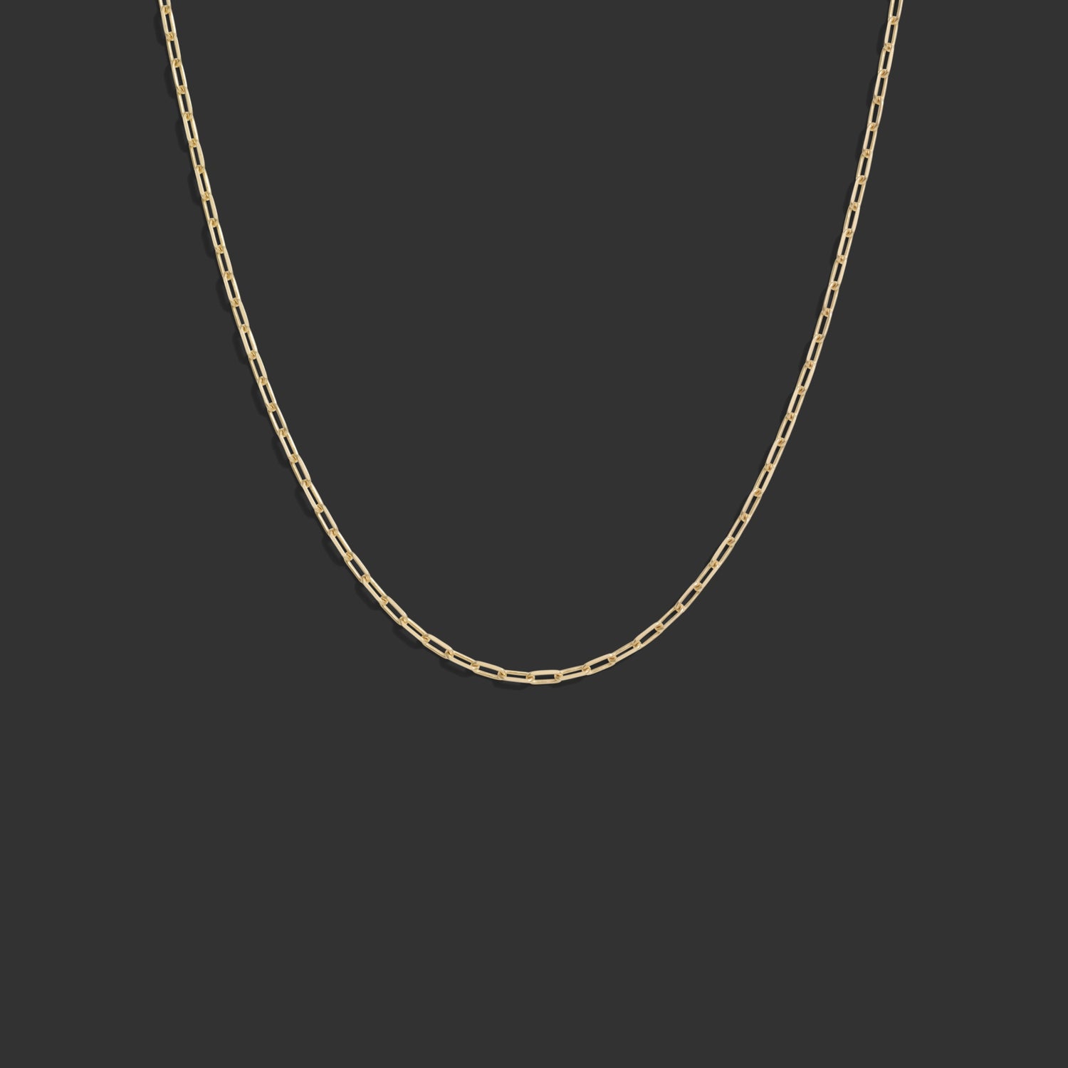 Awe Inspired Necklaces 14k Yellow Gold / 18" Mini Paperclip Chain