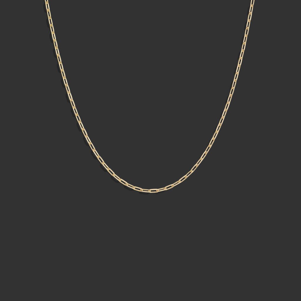 Awe Inspired Necklaces 14k Yellow Gold / 18" Mini Paperclip Chain