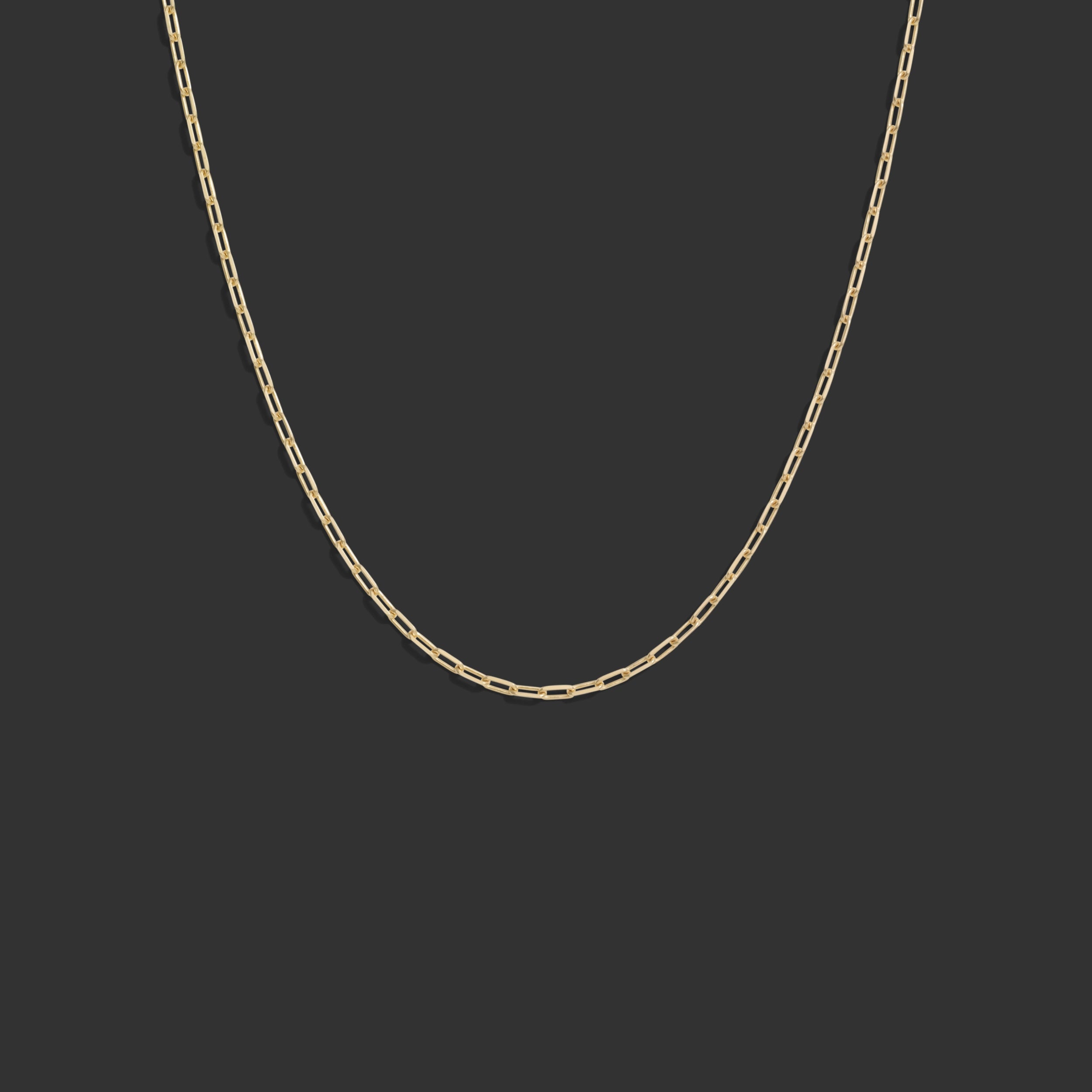 Awe Inspired Necklaces 14k Yellow Gold / 18" Mini Paperclip Chain