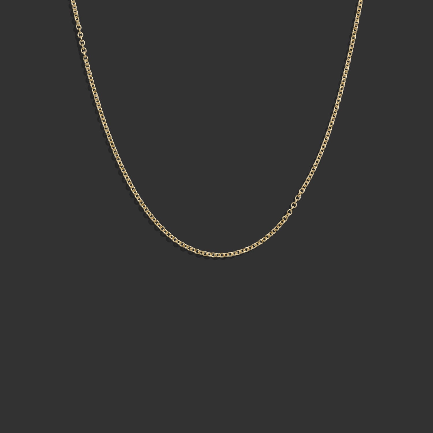 Awe Inspired Necklaces 14k Yellow Gold / 18" Rolo Chain 050