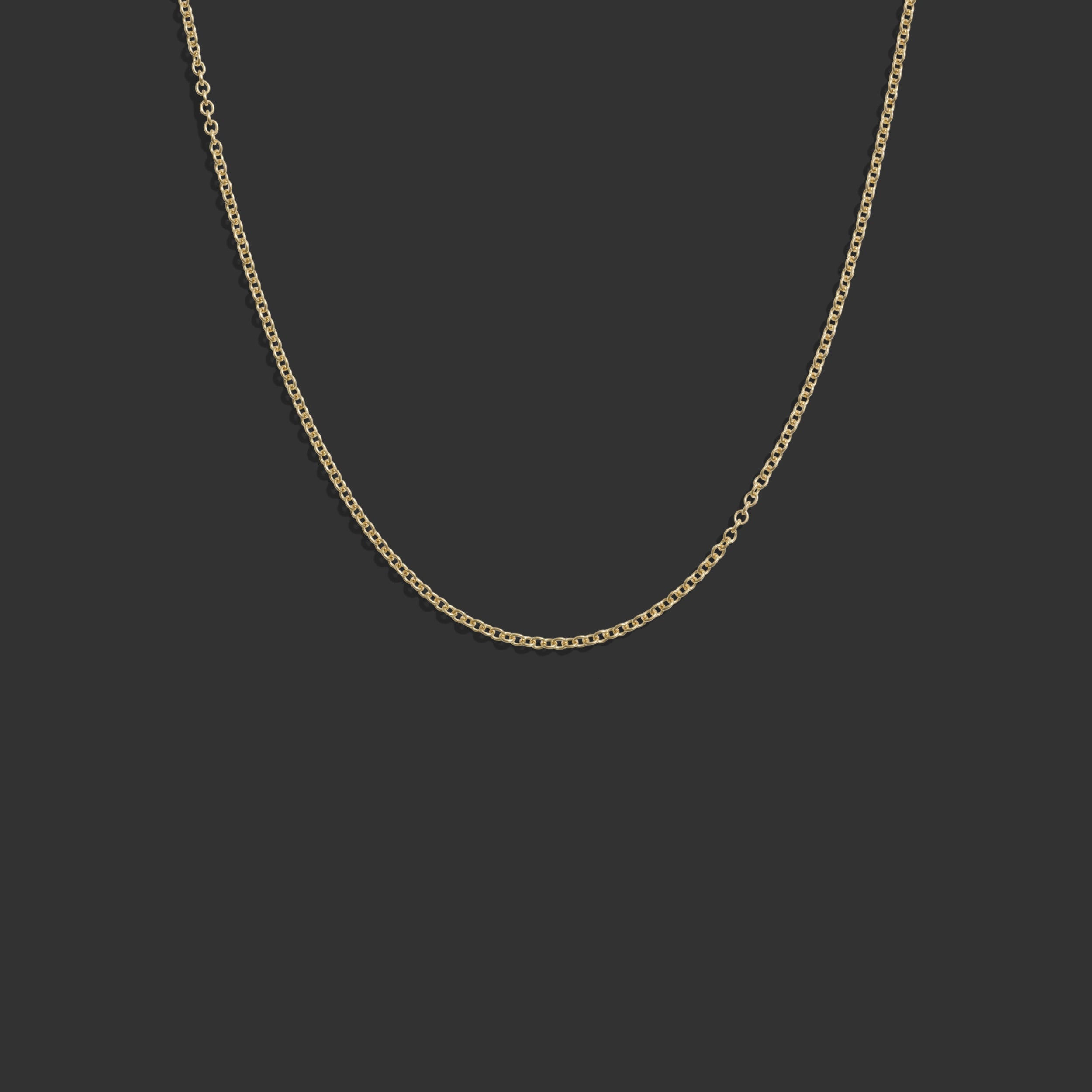 Awe Inspired Necklaces 14k Yellow Gold / 18" Rolo Chain 050