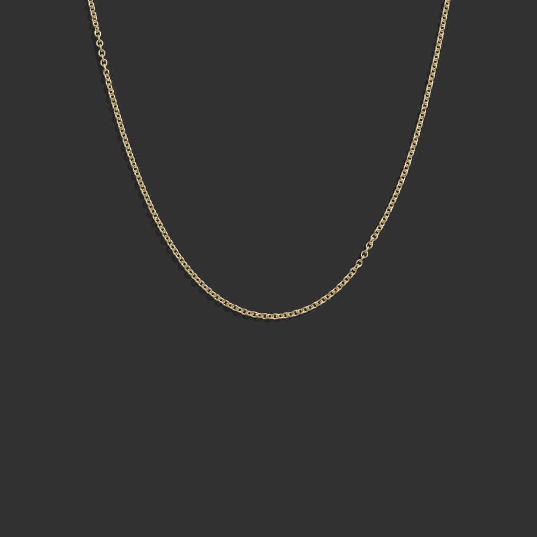 Awe Inspired Necklaces 14k Yellow Gold / 18" Rolo Chain 050