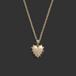 Awe Inspired  Necklaces Diamond Spiked Heart Necklace