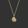 Awe Inspired Necklaces 14K Yellow Gold / 18" Rolo Chain Diamond Spiral Shell Necklace
