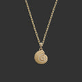 Awe Inspired Necklaces 14K Yellow Gold / 18" Rolo Chain Diamond Spiral Shell Necklace