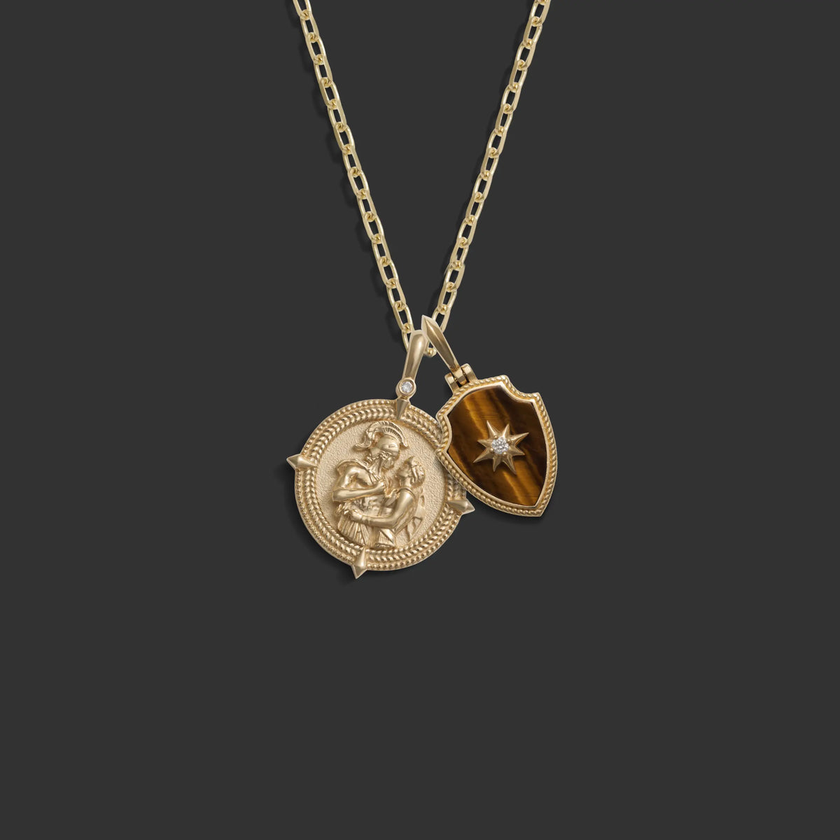 Achilles Shield Necklace Set – Awe Inspired