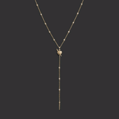 Awe Inspired Necklaces 14K Yellow Gold Diamond Sacred Heart Lariat
