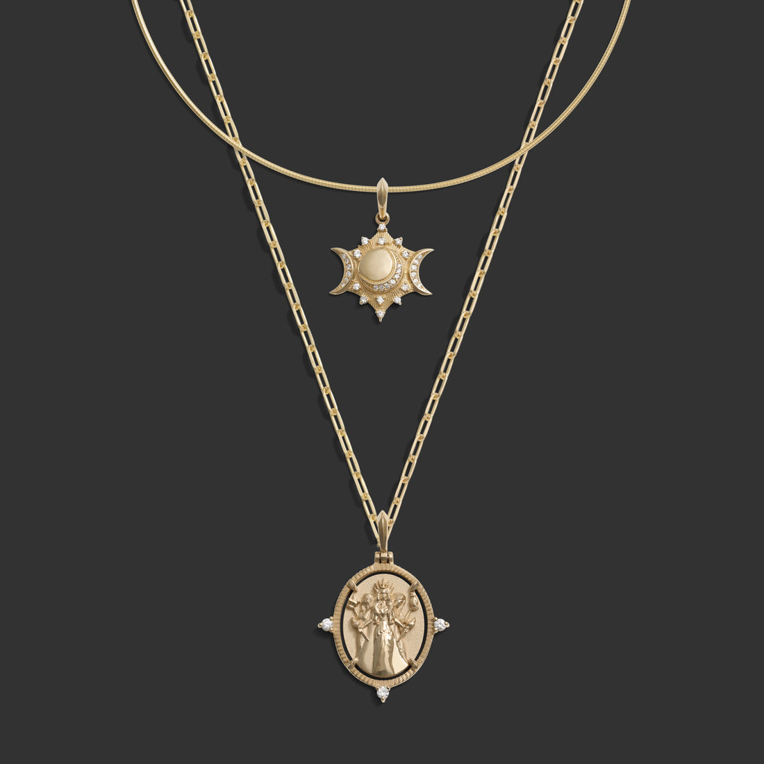 Awe Inspired Necklaces 14k Yellow Gold Hecate Necklace Set