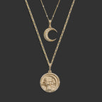 Awe Inspired Necklaces 14k Yellow Gold Selene Moon Necklace Set