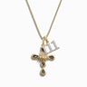 Awe Inspired Necklaces 14K Yellow Gold Vermeil / 1 Mini Evil Eye Cross and Angel Number Set