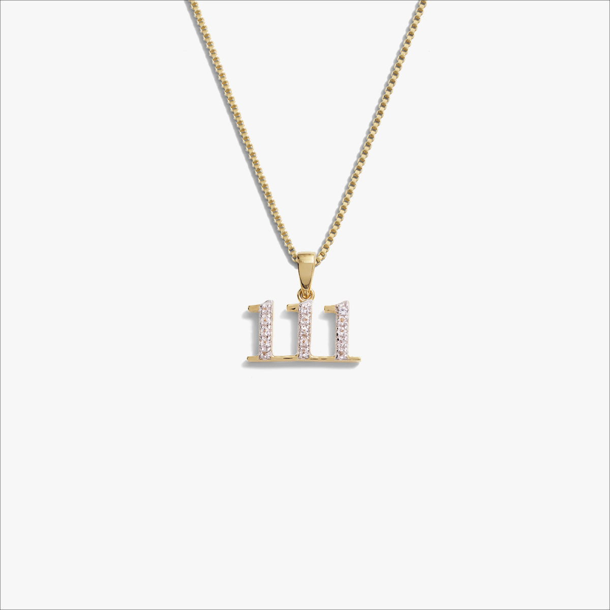 Awe Inspired Necklaces 14K Yellow Gold Vermeil / 111 / 16"-18" Angel Number Necklace