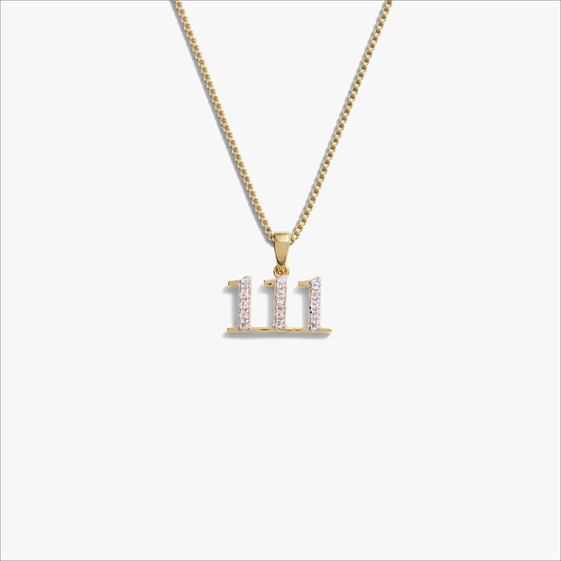 Awe Inspired Necklaces 14K Yellow Gold Vermeil / 111 / 16"-18" Angel Number Necklace