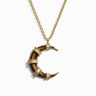 Awe Inspired Necklaces 14K Yellow Gold Vermeil / 16-18" 3mm Rolo Chain Boho Moon Necklace