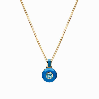 Awe Inspired Necklaces 14K Yellow Gold Vermeil / 16"-18" Blue Aura Necklace