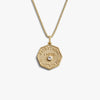 Awe Inspired Necklaces 14K Yellow Gold Vermeil / 16"-18" Box Chain / Large Everything I Need is Within Me Affirmation Necklace