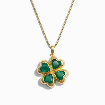 Awe Inspired Necklaces 14K Yellow Gold Vermeil / 16-18 Clover Charm Necklace