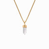 Awe Inspired Necklaces 14K Yellow Gold Vermeil / 16"-18" Crystal Quartz Necklace