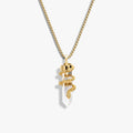 Awe Inspired Necklaces 14K Yellow Gold Vermeil / 16"-18" Crystal Snake Necklace