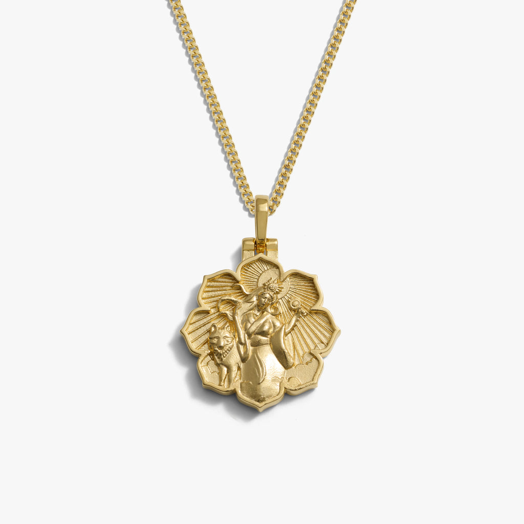 Awe Inspired Necklaces 14K Yellow Gold Vermeil / 16-18" Cuban Chain Amaterasu Necklace
