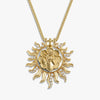 Awe Inspired Necklaces 14K Yellow Gold Vermeil / 16-18" Cuban Chain Amaterasu Sun Halo Necklace