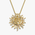 Awe Inspired Necklaces 14K Yellow Gold Vermeil / 16-18" Cuban Chain Amaterasu Sun Halo Necklace