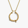 Awe Inspired Necklaces 14K Yellow Gold Vermeil / 16"-18" Cuban Chain Snake Goddess Halo Necklace