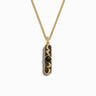 Awe Inspired Necklaces 14K Yellow Gold Vermeil / 16-18" Cuban Chain Tiger's Eye Moon Phase Necklace