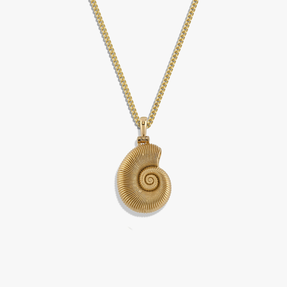 Awe Inspired Necklaces 14K Yellow Gold Vermeil / 16-18 Deep Sea Ammonite Shell Necklace