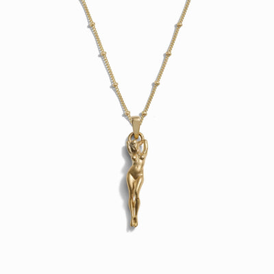 Awe Inspired Necklaces 14K Yellow Gold Vermeil / 16"-18" Divine Feminine Charm Necklace