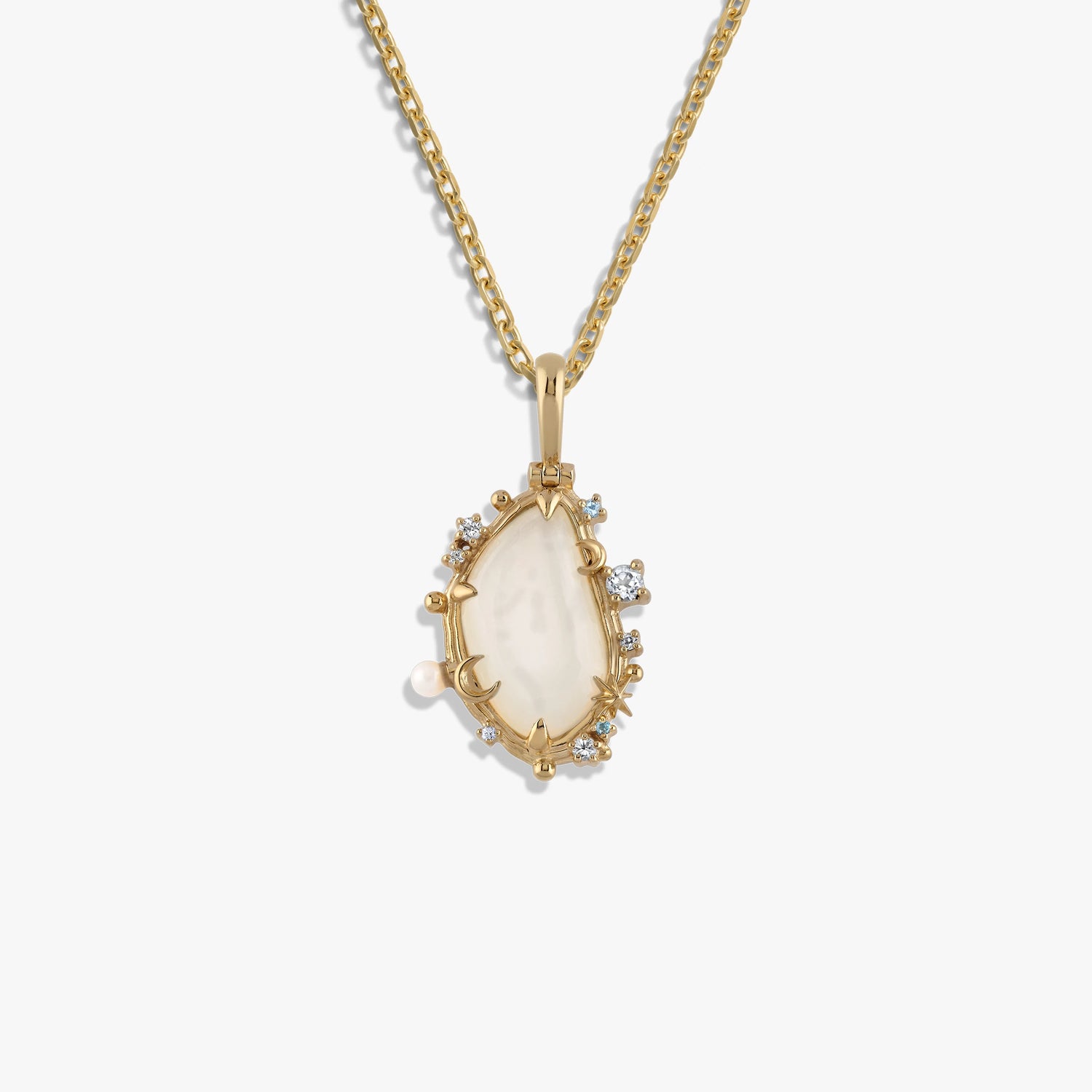 Product image of Awe Inspired Necklaces 14K Yellow Gold Vermeil / 16-18" French Cable Gemstone Barnacle Necklace