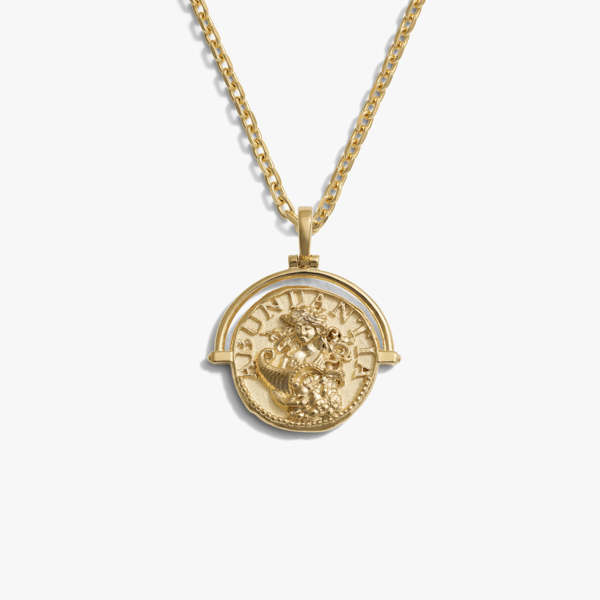 Awe Inspired Necklaces 14K Yellow Gold Vermeil / 16-18" French Cable Men's Abundantia Necklace