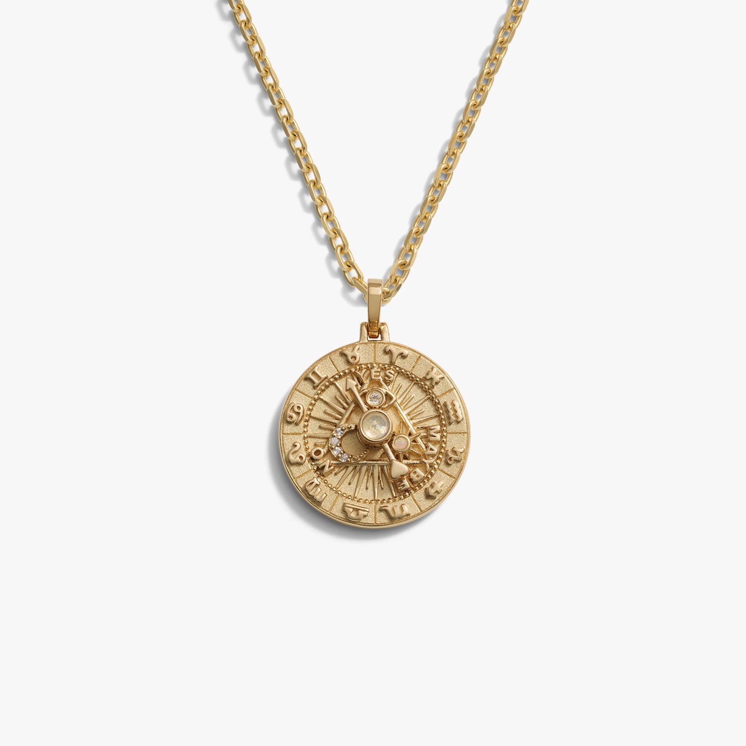 Awe Inspired Necklaces 14K Yellow Gold Vermeil / 16-18" French Cable Men's Ask The Oracle Necklace