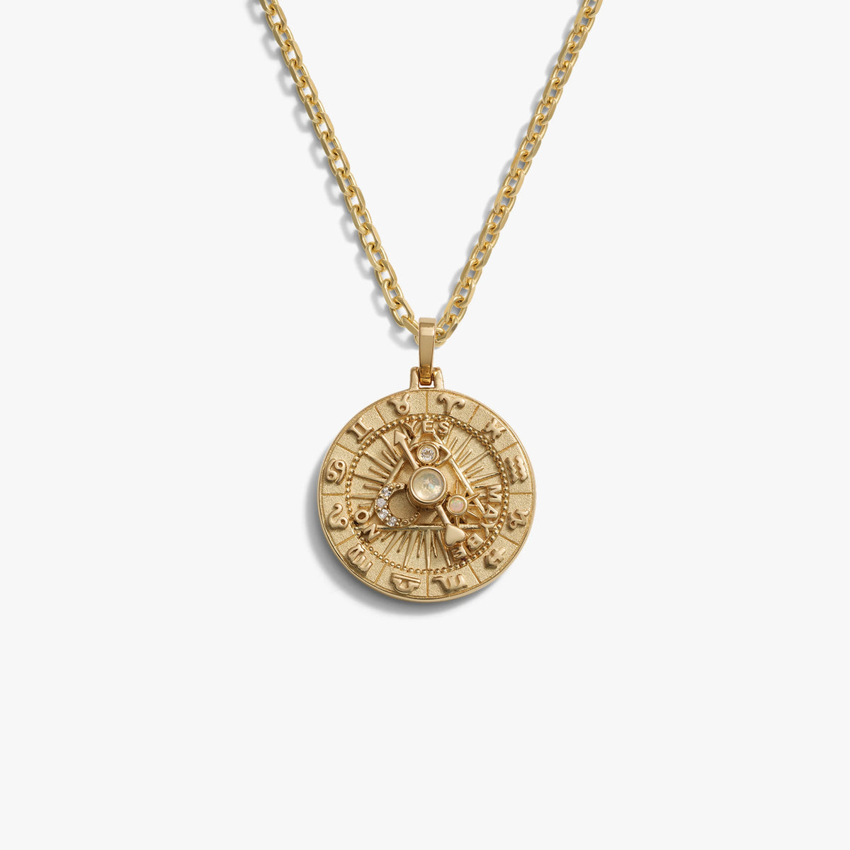Awe Inspired Necklaces 14K Yellow Gold Vermeil / 16-18" French Cable Men's Ask The Oracle Necklace