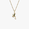 Awe Inspired Necklaces 14K Yellow Gold Vermeil / 16-18" Green Diamond Frog Necklace