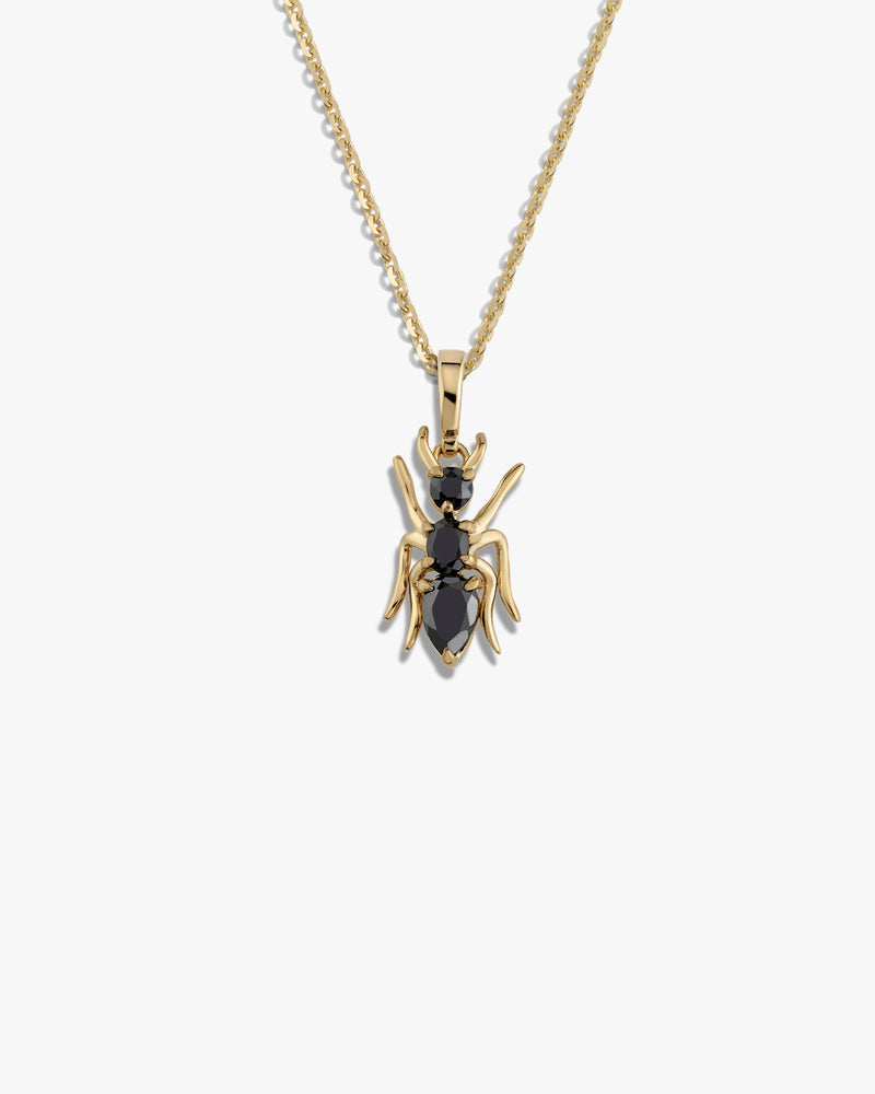Awe Inspired Necklaces 14K Yellow Gold Vermeil / 16-18" Hematite Ant Necklace