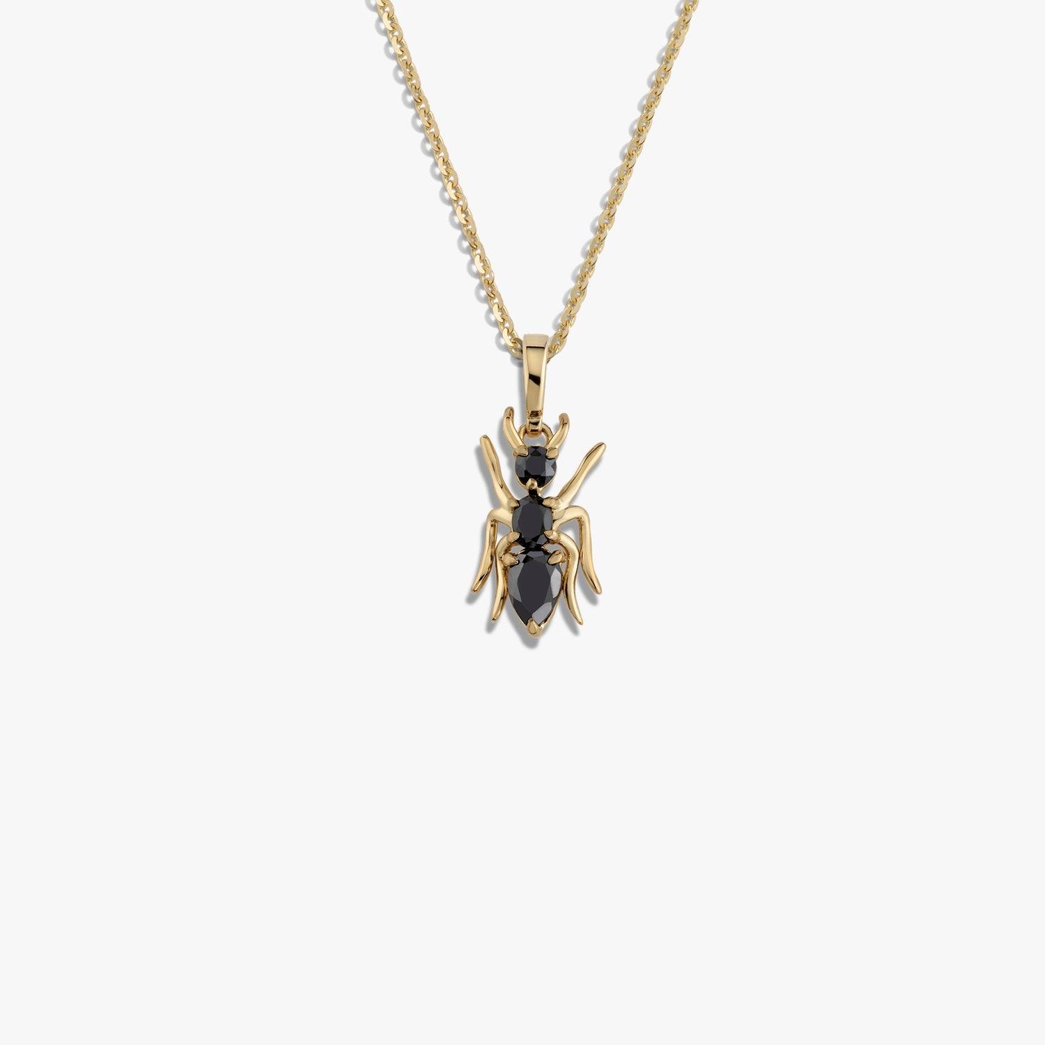 Awe Inspired Necklaces 14K Yellow Gold Vermeil / 16-18" Hematite Ant Necklace