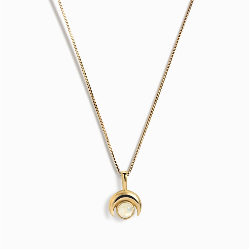 Product image of Awe Inspired Necklaces 14K Yellow Gold Vermeil / 16"-18" Inverted Moon Necklace