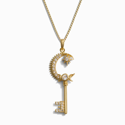 Awe Inspired Necklaces 14K Yellow Gold Vermeil / 16-18 Key Charm Necklace