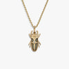 Awe Inspired Necklaces 14K Yellow Gold Vermeil / 16-18" Labradorite Beetle Necklace
